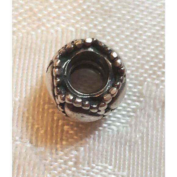 PANDORA 925 Sterling Silver Chain of Hearts Charm Beaded Spacer #790448 - Picture 5 of 6